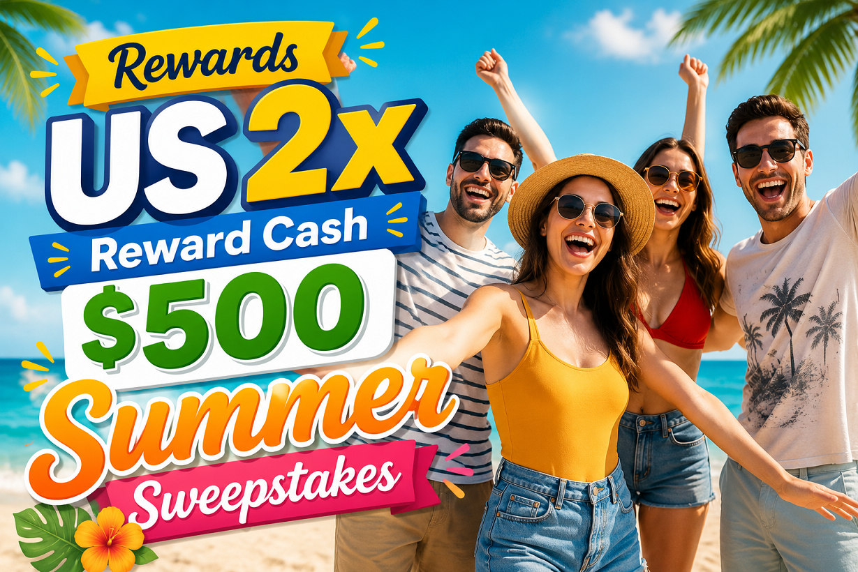 Unlock Endless Summer Joy with Rewards US 2x Reward Cash $500 Summer Sweepstakes