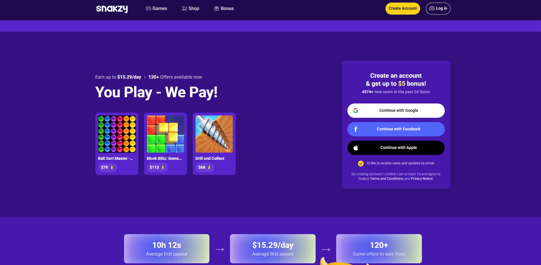 Snakzy App Review: Play Mobile Games and Earn Rewards